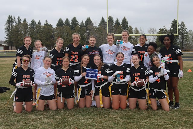 techtigerfb's tweet photo. ‼️TECH GIRLS FLAG STARTS THE SEASON 4-0‼️ 

Thanks to @bernicks1916 for the hydration! Check out all the action at our gallery: https://t.co/HmgWJHVMKm

Go Tigers! #tradition #efforthabit #mngirlsflag @ISD742 @tech_activities @Vikings https://t.co/yp26THK2f9