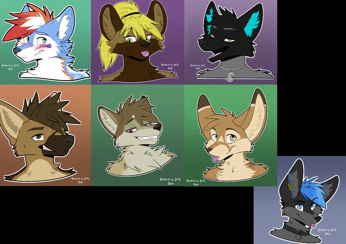 Soren K. Fox (@sorenkfox) on Twitter photo Wave 1 of headshot commissions I started taking on stream. (In order)
<a href="/EwaiLeChien/">Ewai</a>
<a href="/thomas_foraenos/">Thomas Forรฆnos</a>
<a href="/SilvPup/">Silv</a>
<a href="/rail_dawg/">Rail Dawg</a>
<a href="/Jay_Riverson/">:: Jay Riverson :: ๐ช๐ฆฆ ๐ EF29</a>
<a href="/ZerinkFer/">Zerink</a>
<a href="/dougtrio915/">Dougtrio713</a> Wave 1 of headshot commissions I started taking on stream. (In order)
<a href="/EwaiLeChien/">Ewai</a>
<a href="/thomas_foraenos/">Thomas Forรฆnos</a>
<a href="/SilvPup/">Silv</a>
<a href="/rail_dawg/">Rail Dawg</a>
<a href="/Jay_Riverson/">:: Jay Riverson :: ๐ช๐ฆฆ ๐ EF29</a>
<a href="/ZerinkFer/">Zerink</a>
<a href="/dougtrio915/">Dougtrio713</a>