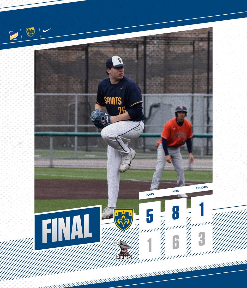 cssbaseball's tweet photo. Weekend Sweep! 🧹 🧹🧹

Game 1:
Hlinsky 7IP, 1 R, 8 K Win
Tiemann: 2-4
Oswald: 2-4

Game 2
Forrest 8 IP, 1 H, 5K, Win
Spicer: 3-5, 3 2B’s
Braun: 2-4, HR

⚜️⚜️⚜️. https://t.co/MZqT0IY8gU