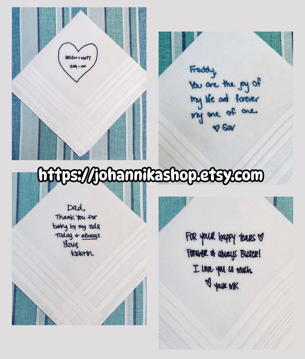JOHANNIKAshop's tweet photo. Handwritten embroidered wedding keepsake handkerchief at https://t.co/py9ZngaDEe, ships from CO. #johannikashop #beautiful #keepsake #embroidered #weddinginspo #memento #love #handwritten #handkerchief #love #bride #bridal #GettingMarried2025 #weddingkeepsake https://t.co/cNsLkVxdx8
