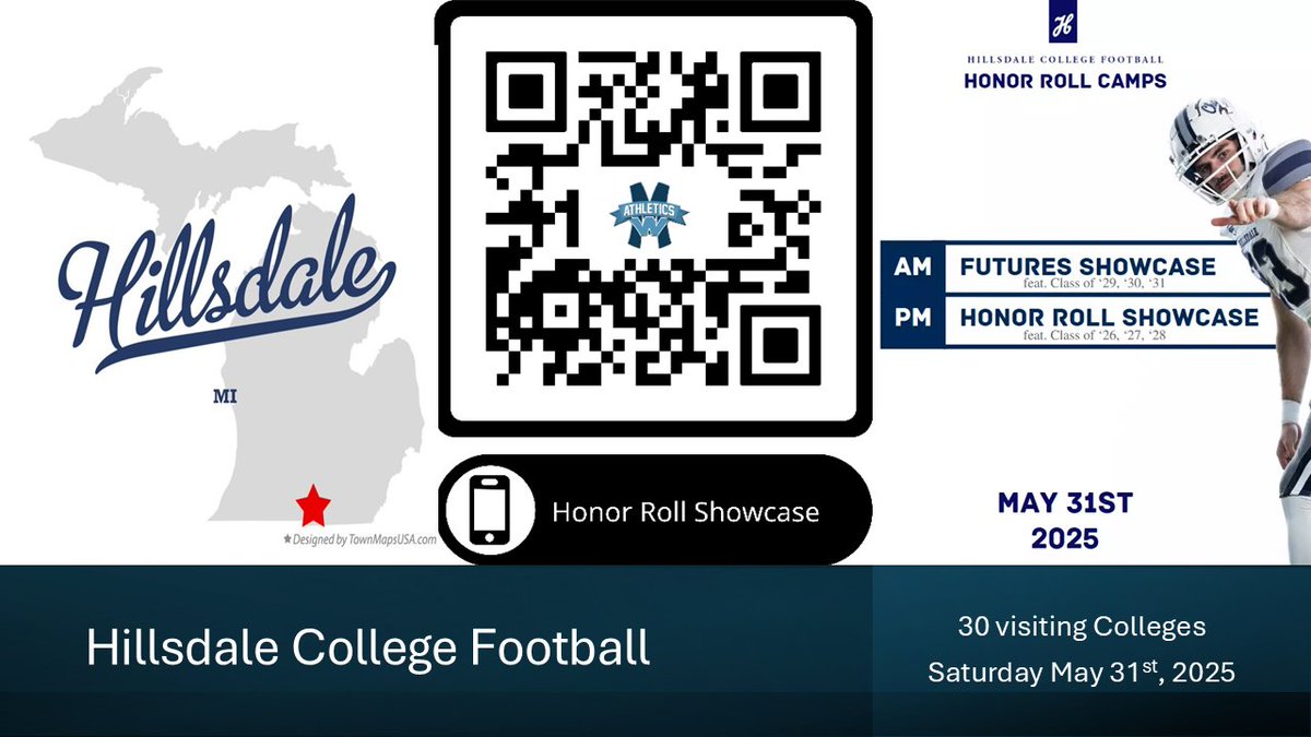 Midwest Athletics Academy & Events (@mdwestathletics) on Twitter photo π¨ Registration is OPEN for the Hillsdale College Honor Roll Showcase! π¨
π
Deadline: May 16
π΅ $65 before May 1 | $85 after
π’ Max 30 players per position, get real reps & real evaluation
Best evaluation camp in Midwest. Just ask previous attendees.
hillsdalechargers.com/news/2025/2/17β¦
π π¨ Registration is OPEN for the Hillsdale College Honor Roll Showcase! π¨
π
Deadline: May 16
π΅ $65 before May 1 | $85 after
π’ Max 30 players per position, get real reps & real evaluation
Best evaluation camp in Midwest. Just ask previous attendees.
hillsdalechargers.com/news/2025/2/17β¦
π