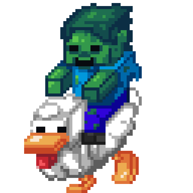 ygdran's tweet photo. CHICKEN JOCKEY!
#pixelart #aseprite #chicken #zombie #minecraft #ygdran https://t.co/0iyYay9phC