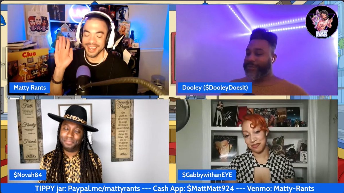 Emroyka's tweet image. Shoutout to the▶️Playback Crew!🌺👑🕊️❤️‍🩹Celebrate the love, light, humor, beauty, and ferocity of Miss Jiggly Caliente w/ @themattyrants @Jamar84 @_DooleyNoted_ &amp;amp; @Gaarasideninja 
on #ThePANEL 🙏🥳🎉
(🕰Timestamped) #RantPack #DragRace
youtube.com/watch?v=QgB-UU…