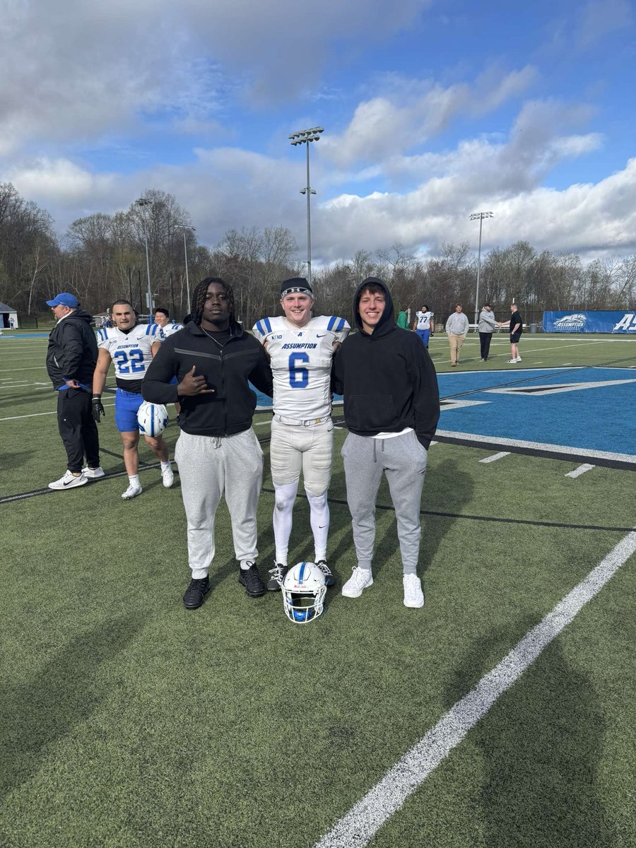 Shrewsbury Public Football (@shrewsburyfb) on Twitter photo Shrewsbury to <a href="/AssumptionFB/">Assumption University Football</a> pipeline ? <a href="/darius_gibbons1/">Darius Gibbons</a> ‘25, <a href="/Jackosully_12/">Jack O'Sullivan</a> ‘22 and <a href="/ethanlepoer3/">Ethan LePoer</a> posing after Assumptions spring game today. We’re proud of these guys !! Shrewsbury to <a href="/AssumptionFB/">Assumption University Football</a> pipeline ? <a href="/darius_gibbons1/">Darius Gibbons</a> ‘25, <a href="/Jackosully_12/">Jack O'Sullivan</a> ‘22 and <a href="/ethanlepoer3/">Ethan LePoer</a> posing after Assumptions spring game today. We’re proud of these guys !!
