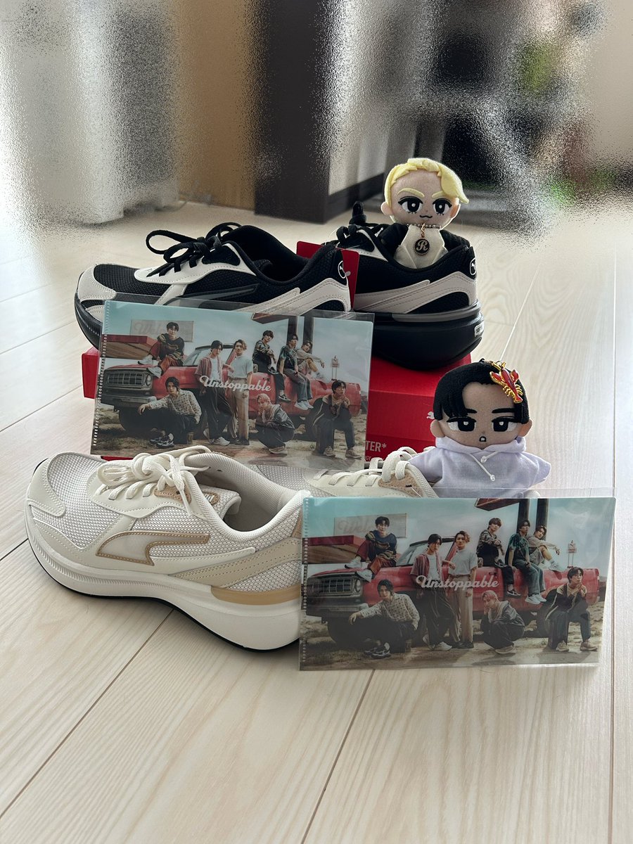 cutieTweety819's tweet photo. めめバージョン👟やっと届いた👍
☃️のCM効果で下駄箱PUMAが8足👟占領してる🤣
#PUMA
#SOFTRIDE
#目黒蓮
#ラウール https://t.co/2EGdm6C091