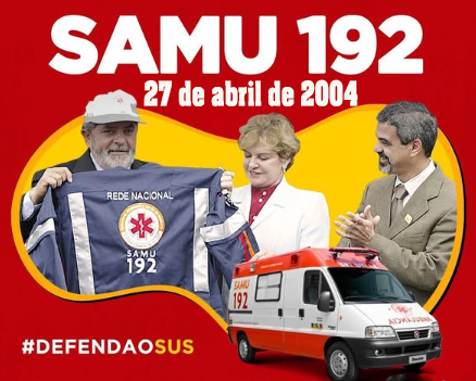 Sergiomariano6's tweet photo. Criado no dia 27 de abril de 2004 por @LulaOficial e por @senadorhumberto (Senador), que era ministro da Saúde do governo, hoje o Serviço de Atendimento Móvel de Urgência completa 21 anos. Ajude o Sistema Único de Saúde. #DefendaoSUS #SUS #SAMU https://t.co/IQuCKZsfRd