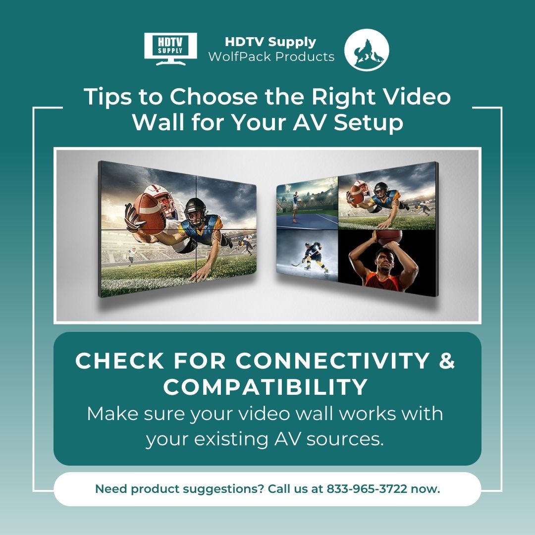 HDTVSupply's tweet image. Compatibility is key—avoid headaches by matching your gear.
Want to learn more? Visit our website at hdtvsupply.com
#Videowall #ProAVSolutions #WolfPack #HDTVSupply #AVTechnology  #AVSolutions #VideoWallSetup