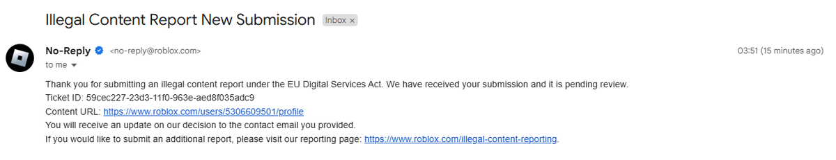 Roblox Account Un-Termer tweet media