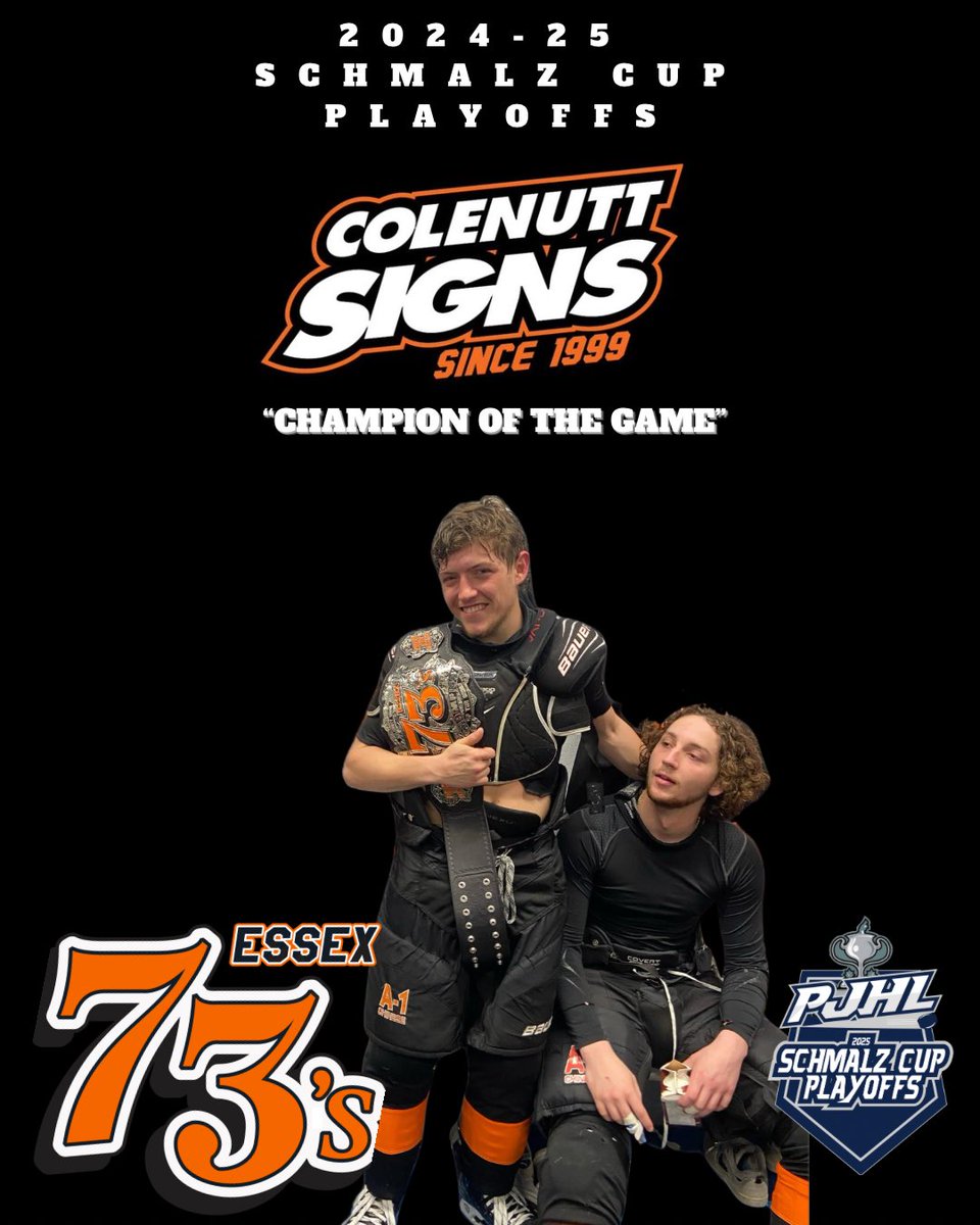 Today’s “Colenutt Signs Champion of the Game” is Luke Sherk, who pitted the series winning goal! Sherky got a pass down low from Adam Dunn, and made no mistake as he rifled it too shelf, popping the bottle!