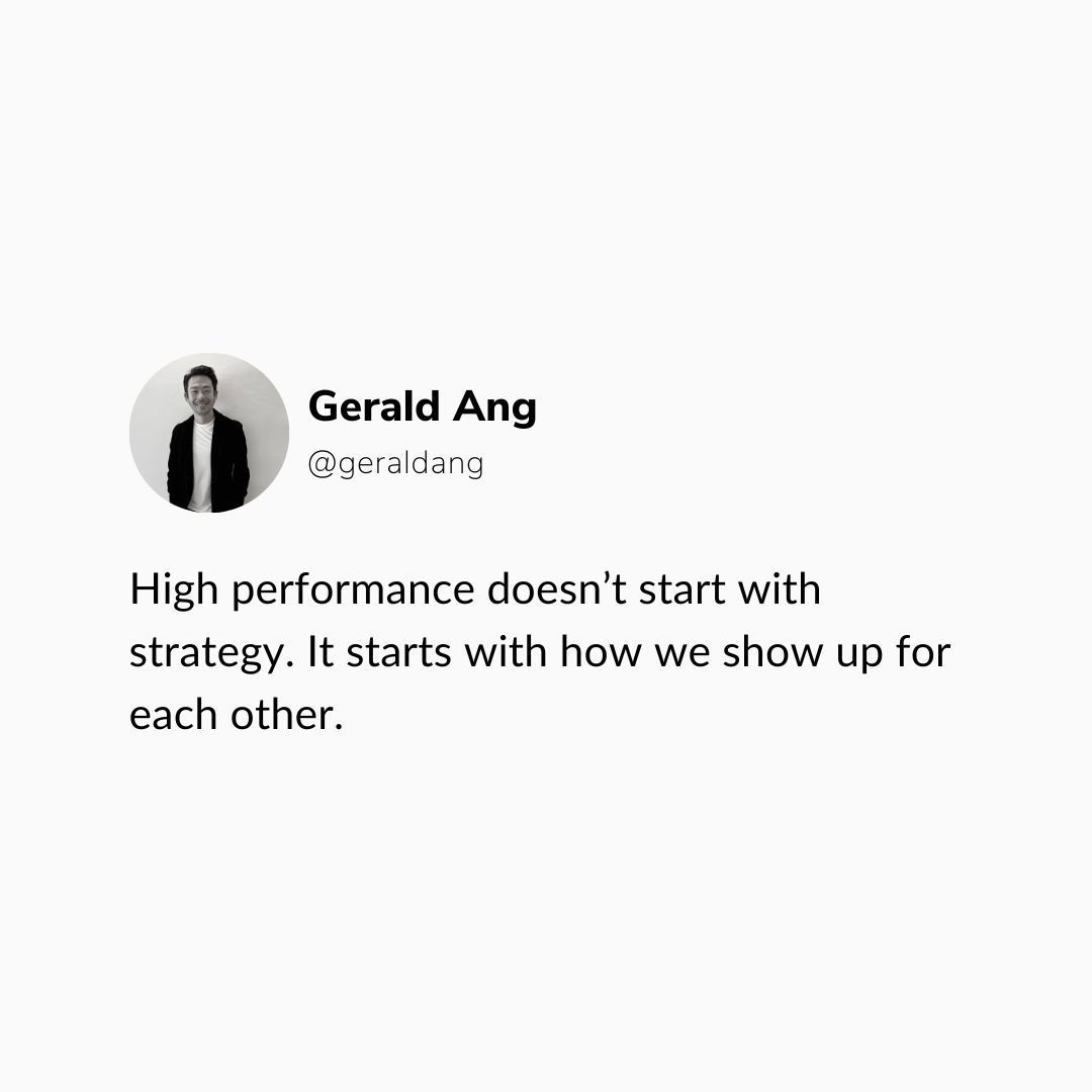 geraldang's tweet photo. High performance doesn’t start with strategy. It starts with how we show up for each other.

#leadership #teamdevelopment #coaching #wildandwise #highperformanceteams #cliftonstrengths https://t.co/Ovnh5HHgVT