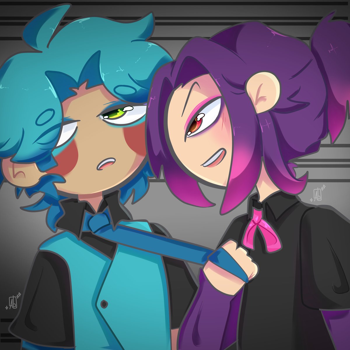 akuasart's tweet photo. Los novios modo dark y modo besucón(?

#FHS #FHSRE #FNAFHS #FNAFHSRE #BXB https://t.co/jCNAp87epu