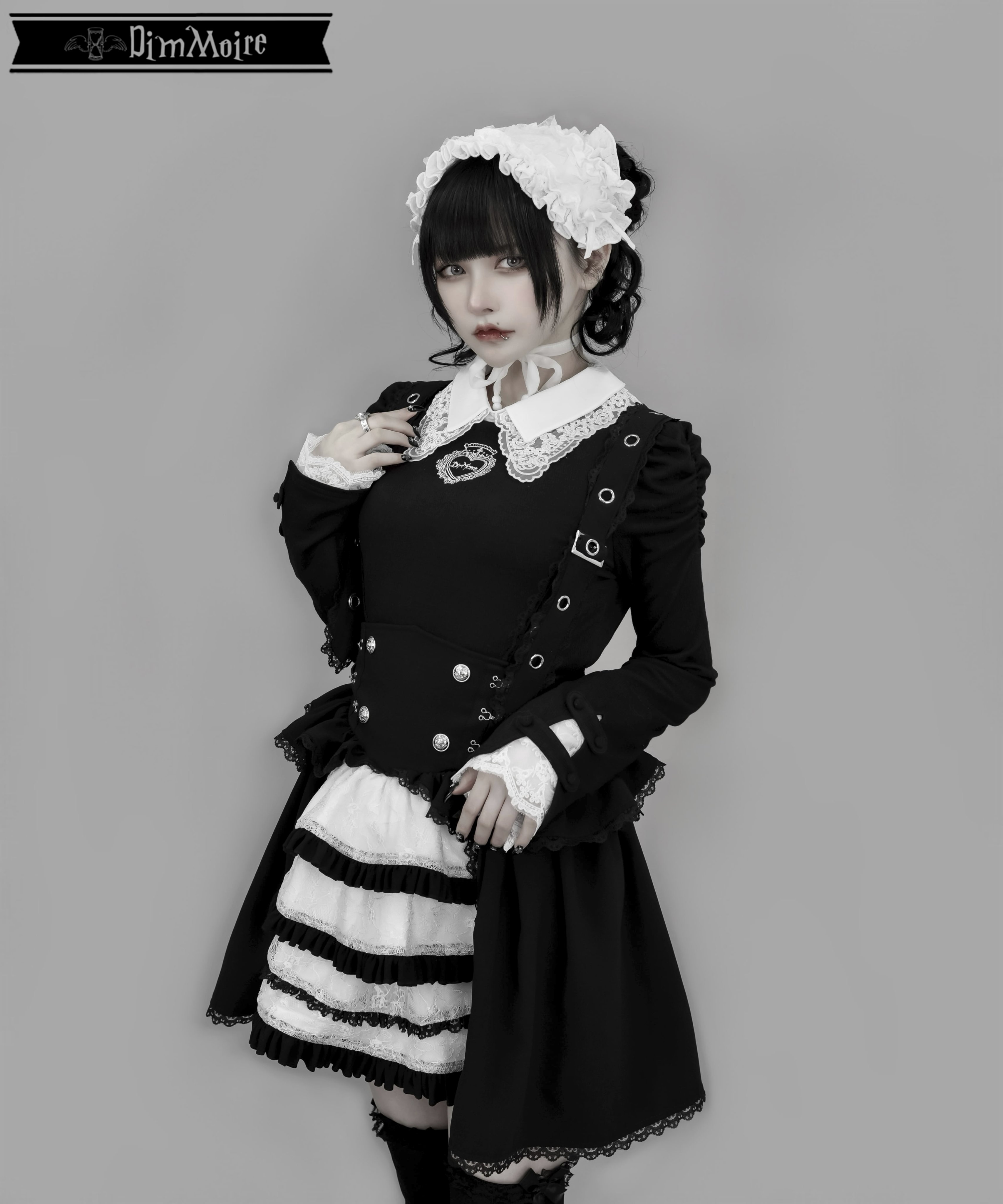 DimMoire 夢纏うサスペンダースカート【Black】 【公式通販】