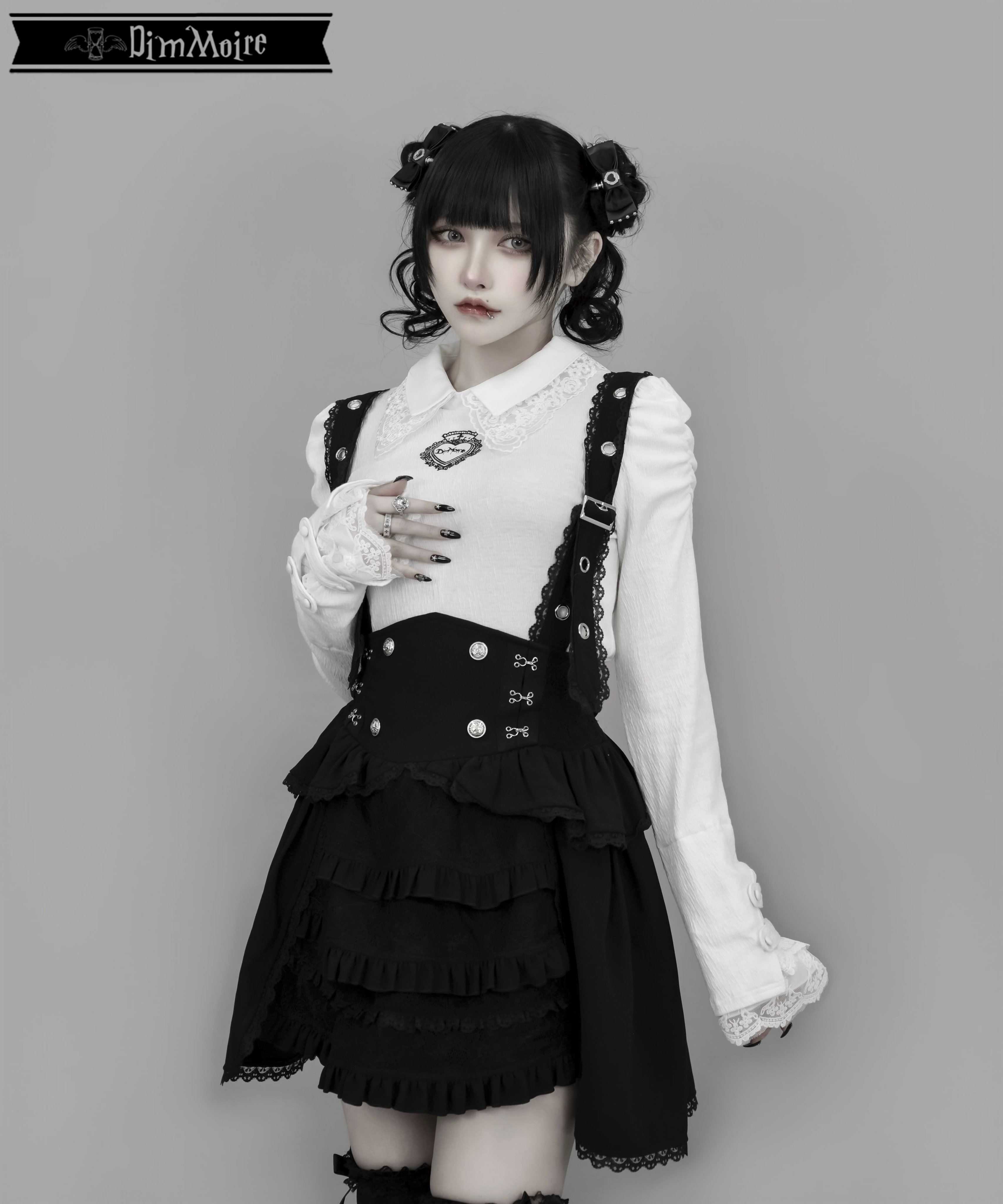 正規品)dimmoire 夢纏うサスペンダースカート