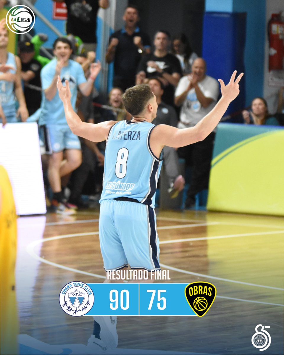 <a href="/nachito_l/">Nacho Laterza</a> ¡𝑮𝑨𝑵𝑶𝑶 #𝑶𝑩𝑬𝑹𝑨𝑨! 🩵🤍🩵

Gran victoria en casa ante <a href="/ObrasBasket/">Obras Basket</a> para asegurarse un lugar en los #PlayOffsLaLiga. 

🔝 <a href="/nachito_l/">Nacho Laterza</a> MVP total del juego con 23 puntos + 5 asistencias + 6 rebotes

🔜 Domingo 4 de mayo 🆚 <a href="/Penaroloficial/">Club Atlético Peñarol (Oficial)</a> , en #Oberá

¡Enorme, equipo! 💪
