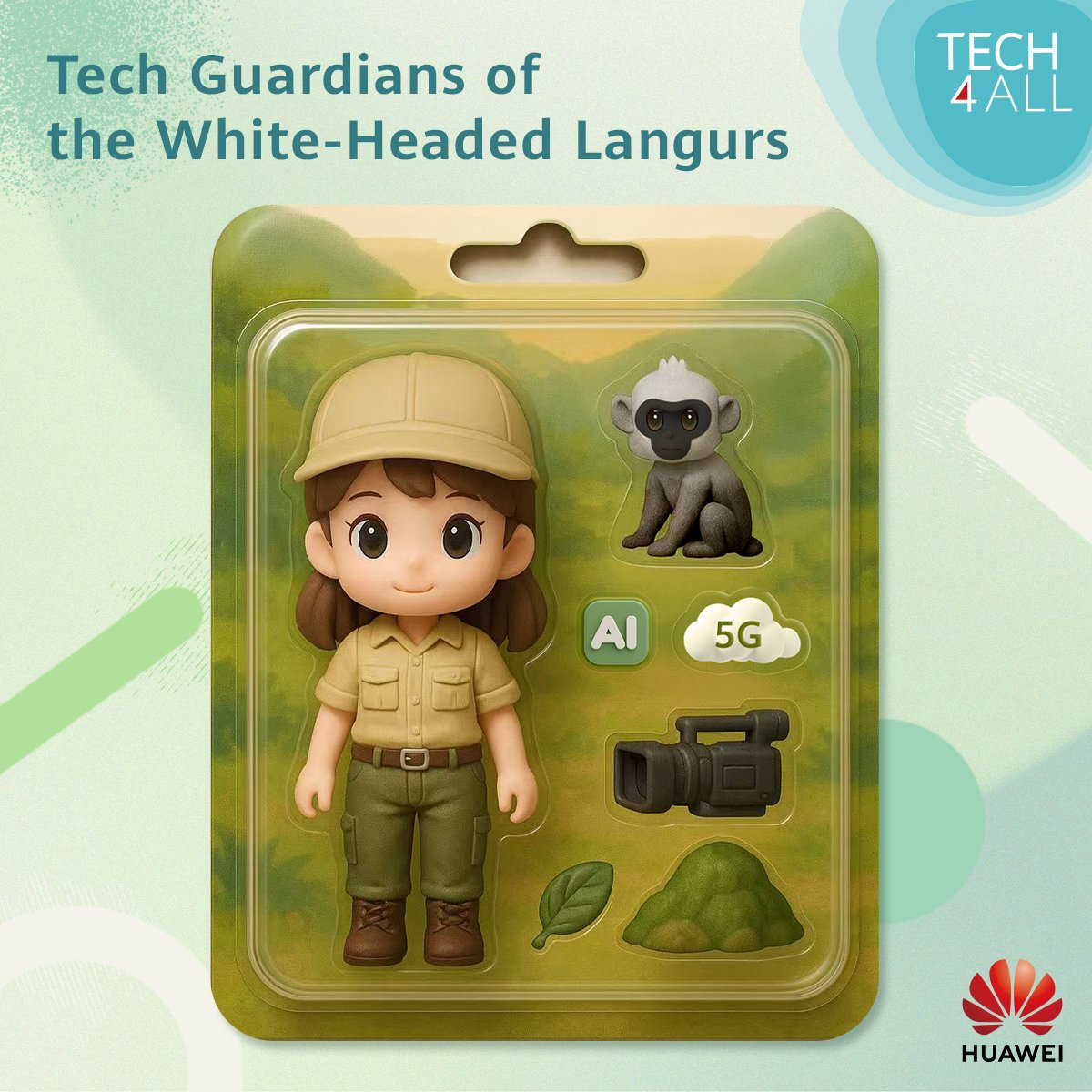 #TECH4ALL in action: AI and cloud tech are being used to monitor and protect the white-headed langurs in China, with real-time monitoring and conservation support.

Check out the project at bit.ly/3XgBheg and follow <a href="/HUAWEI_TECH4ALL/">TECH4ALL</a> for more tech-focused initiatives!