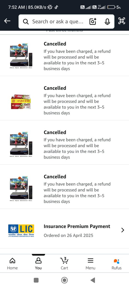 VishalBasa's tweet photo. @AmazonHelp When I placing order on amazon amazon automatically cancelled my order.I am very disappointed because in my account there is Rs 3000 shopping https://t.co/7eN6UWGvRv can I use the shopping voucher. https://t.co/aI58aY8kcg