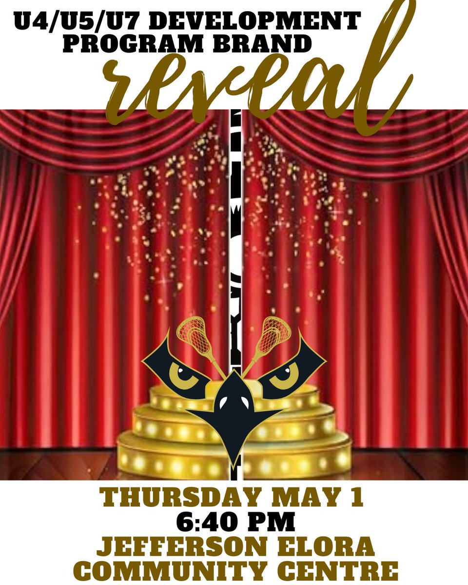 CWMinorLacrosse's tweet image. This Thursday May 1 - 6:40 pm - Jefferson Elora Community Centre - Everyone Welcome
The reveal of the name &amp;amp; logo for our  U4/U5/U7 Development Program brand.  Still the Riverhawks, but in  memory and honour of our dear friend Maggie,
#minorlacrosse #developmentprogram