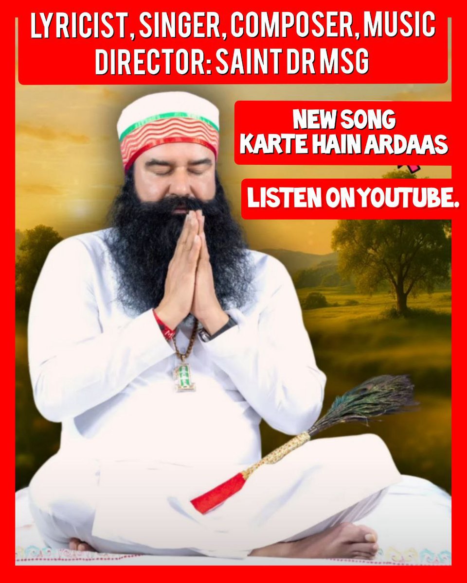 Spiritual love is selfless, unconditional and free from any negativity.Saint Dr. MSG has launched a new song titled #KarteHainArdaas  dedicated to the Shah Mastana Ji and Shah Satnam Ji. His Holiness Guruji has sung this Bhajan which gained huge success within few hours.