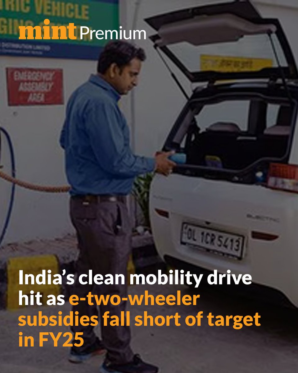 Mint (@livemint) on Twitter photo <a href="/ranjanir_/">Ranjani Raghavan</a> <a href="/Sneha_S_Shah/">SnehaShah</a> Experts said the shortfall, which comes at a time when the adoption of e2Ws in the country is hovering around a modest 6%, may be attributed to multiple factors.
Details here 👇
livemint.com/auto-news/elec…
Trust our hard work, subscribe to #MintPremium: livemint.com/premium ✨ <a href="/ranjanir_/">Ranjani Raghavan</a> <a href="/Sneha_S_Shah/">SnehaShah</a> Experts said the shortfall, which comes at a time when the adoption of e2Ws in the country is hovering around a modest 6%, may be attributed to multiple factors.
Details here 👇
livemint.com/auto-news/elec…
Trust our hard work, subscribe to #MintPremium: livemint.com/premium ✨