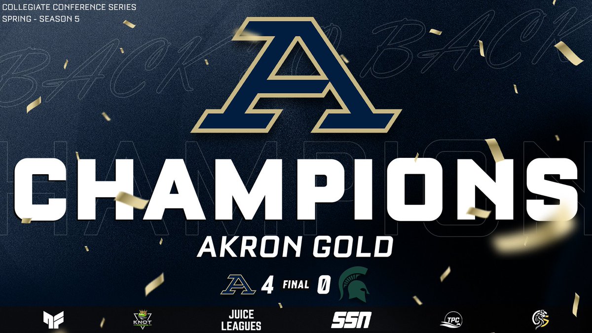 Collegiate Conference Series (@collegiateccs) on Twitter photo AKRON MAKE HISTORY AND ARE BACK TO BACK CCS NATIONAL CHAMPIONS!
<a href="/ZipsEsports/">Akron Esports</a> SWEEP the national title game and achieve gold for a second time in CCS! AKRON MAKE HISTORY AND ARE BACK TO BACK CCS NATIONAL CHAMPIONS!
<a href="/ZipsEsports/">Akron Esports</a> SWEEP the national title game and achieve gold for a second time in CCS!