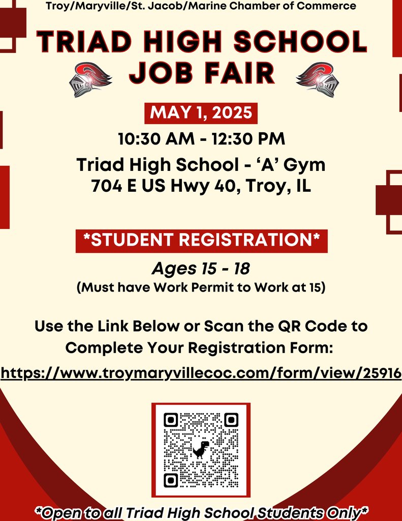 We are excited to partner with the Chamber for our annual job fair for THS students.