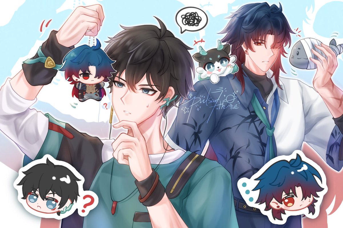Pulsar7th's tweet image. だいかぞく（？
#刃恒 #renheng #刃丹