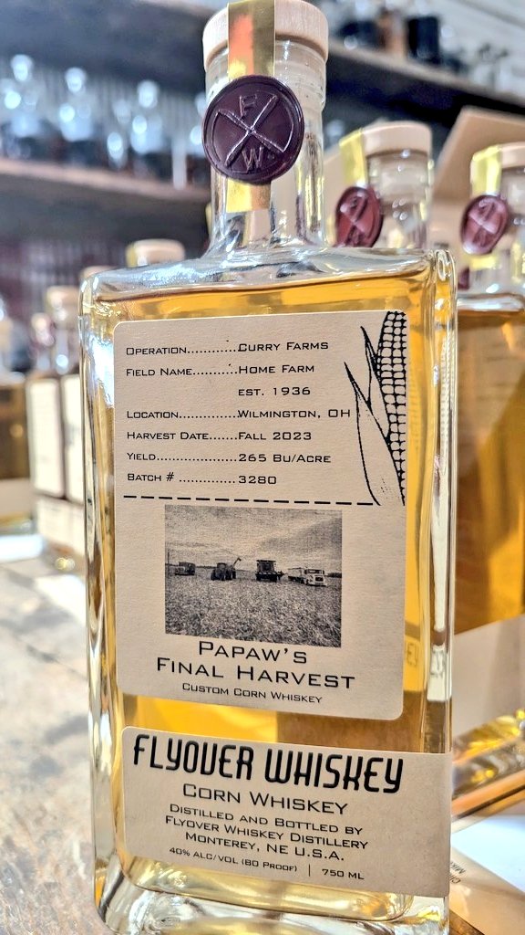 Papaw's Final Harvest

Curry Farms
Established 1936
Field: Home Farm
Wilmington, OH
Fall 2023
265 bu/ac
Batch No. 3280

Custom #Corn Whiskey