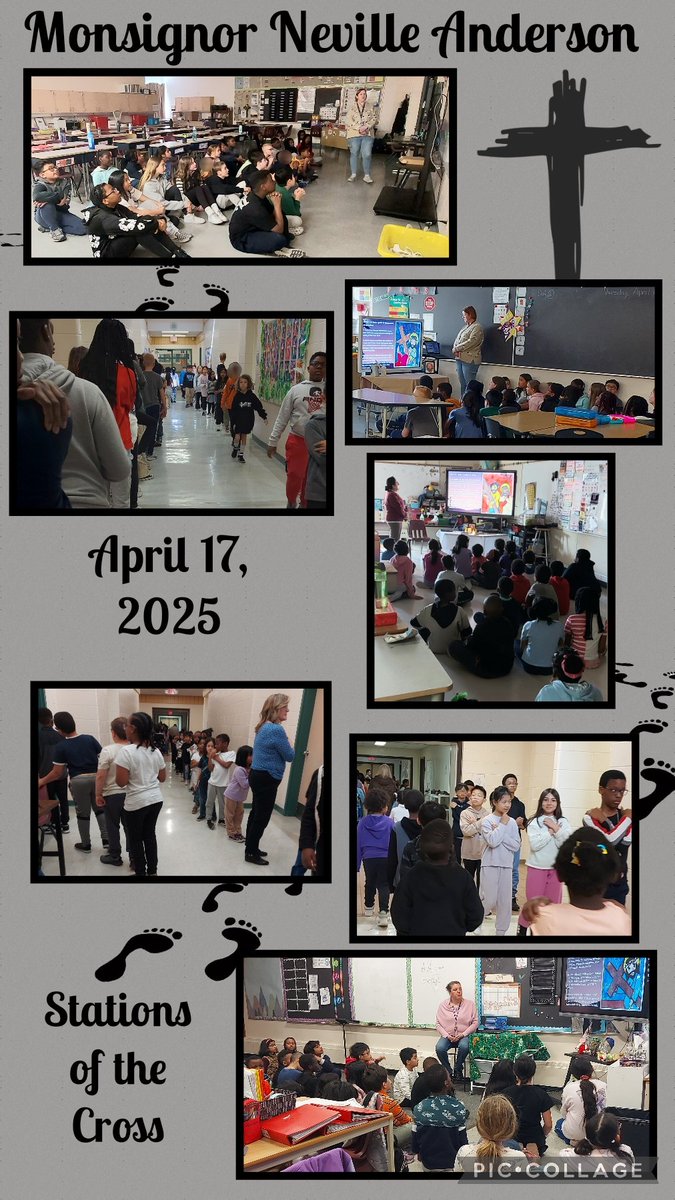 MNASchool's tweet photo. MNA staff and students traveled throughout the school to pray and visit Stations of the Cross  ✝️ 
@CCSD_edu https://t.co/ksSmtnyuFd