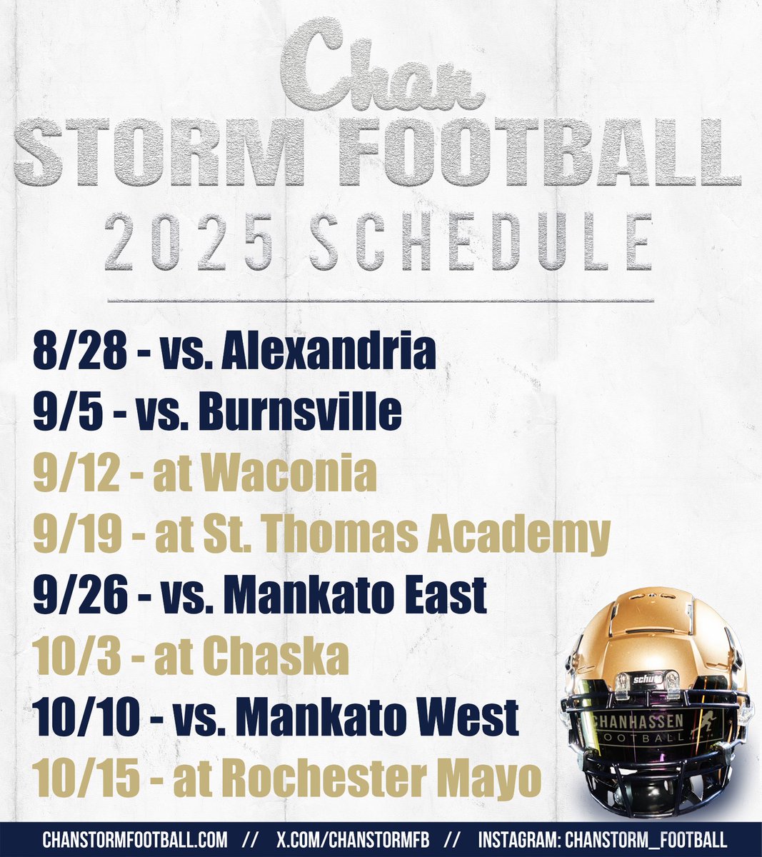 Proposed schedule…
#Team17 #EARNIT ⛈️🏈💪