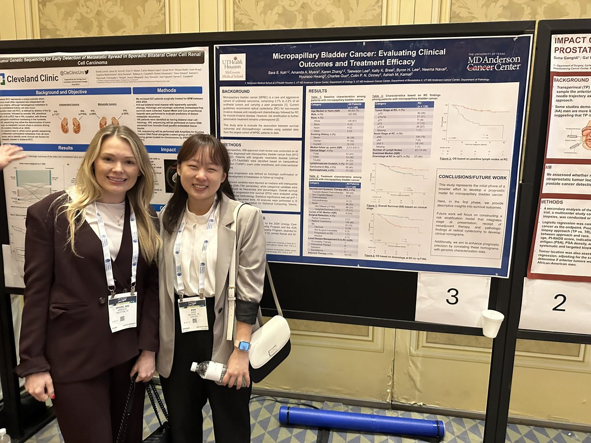 Amanda Myers (@amandamyersmd) on Twitter photo Excited to see our stellar med student, <a href="/saraskoh/">Sara Koh</a> presenting our research on micropapillary bladder cancer at #AUA25! Proud of her hard work and support from <a href="/UrologyCareFdn/">Urology Care Foundation</a>
#Kamatlab #OncSurg <a href="/UroDocAsh/">Ashish M. Kamat, MD, MBBS</a> Excited to see our stellar med student, <a href="/saraskoh/">Sara Koh</a> presenting our research on micropapillary bladder cancer at #AUA25! Proud of her hard work and support from <a href="/UrologyCareFdn/">Urology Care Foundation</a>
#Kamatlab #OncSurg <a href="/UroDocAsh/">Ashish M. Kamat, MD, MBBS</a>