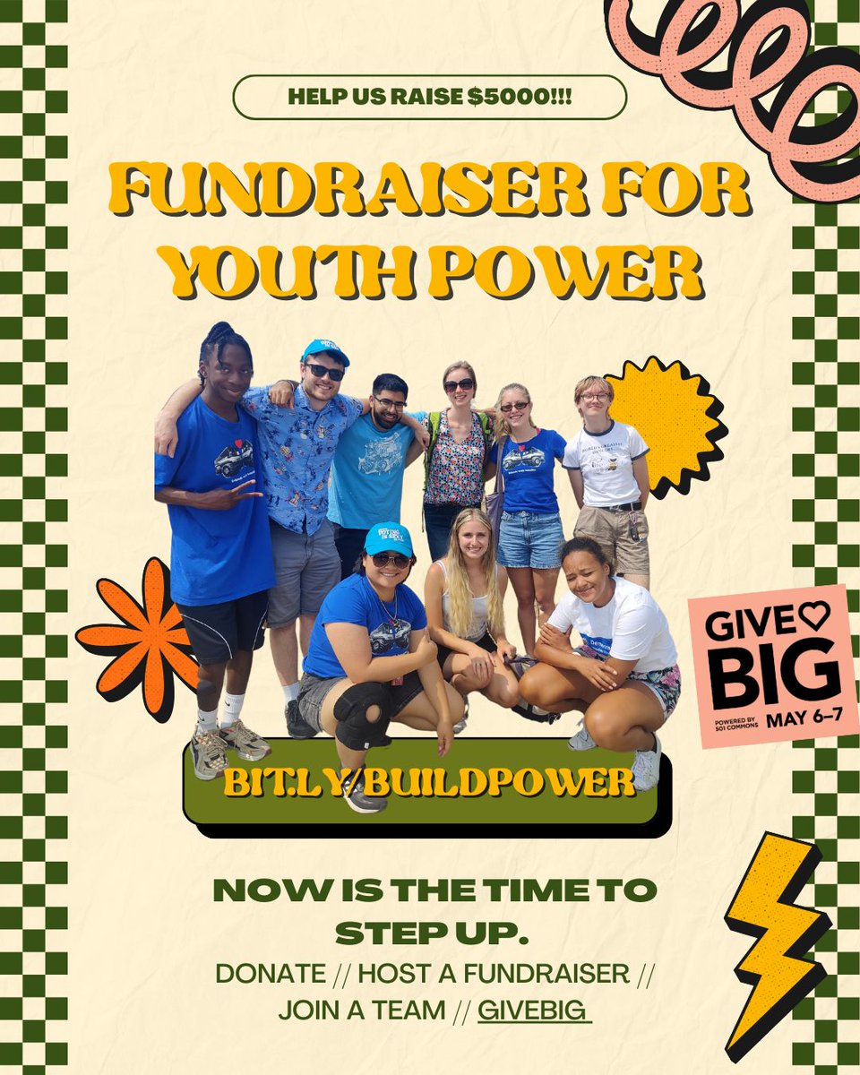 WashingtonBus's tweet image. We're starting our fundraiser for youth power and we need your help to hit our $5K goal by May 7th! 🎯 Donate, fundraise, join a team, or share! Every action counts. 💖 bit.ly/BUILDPOWER