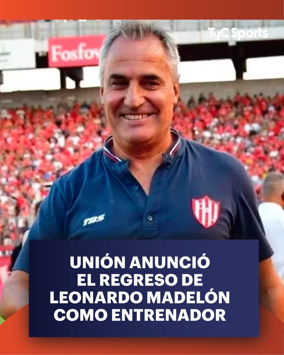 👔 VUELVE AL TATENGUE🔙

Unión anunció a Leonardo Carol Madelón como nuevo entrenador, por lo que iniciará su cuarto mandato en la institución y reemplazará al Kily González. El técnico de 62 años regresará a la institución donde ya trabajó en tres oportunidades (2001; 2014-2016