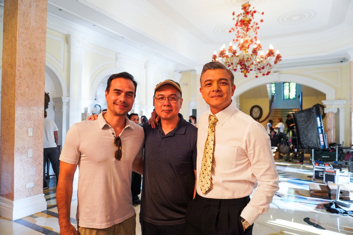 TBA Studios (@tbastudiosph) on Twitter photo Quezon 🤝 Quezon
Quezon supporting Quezon, served by two incredible talents #JerichoRosales #TJTrinidad! (We miss you #BenAlves)
Huge thanks for your support, <a href="/TJ_Trinidad/">TJ Trinidad</a>! It was such a treat to have you visit the set of #Quezon!
#TBAStudios Quezon 🤝 Quezon
Quezon supporting Quezon, served by two incredible talents #JerichoRosales #TJTrinidad! (We miss you #BenAlves)
Huge thanks for your support, <a href="/TJ_Trinidad/">TJ Trinidad</a>! It was such a treat to have you visit the set of #Quezon!
#TBAStudios