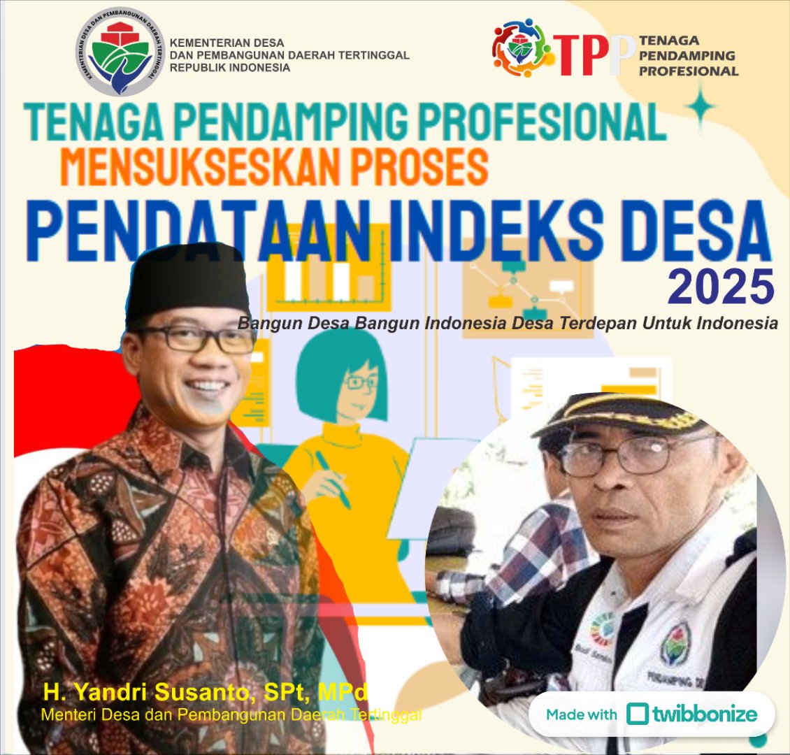 Budi Paparrazzi (@budi_paparrazzi) on Twitter photo Pemdes dan TPP dalam pemutakhiran Indeks desa demi data yg valid
#TPPBersamaMenteriDesa
<a href="/prabowo/">Prabowo Subianto</a>
<a href="/YandriSusanto27/">Yandri Susanto</a>
<a href="/ArizaPatria/">Ariza Patria</a>
<a href="/taufikmadjid71/">IG : taufik.madjid</a>
<a href="/kemendespdt/">#BangunDesaBangunIndonesia</a>
<a href="/bpsdmkemendesa/">Bpsdm Kemendesa</a> Pemdes dan TPP dalam pemutakhiran Indeks desa demi data yg valid
#TPPBersamaMenteriDesa
<a href="/prabowo/">Prabowo Subianto</a>
<a href="/YandriSusanto27/">Yandri Susanto</a>
<a href="/ArizaPatria/">Ariza Patria</a>
<a href="/taufikmadjid71/">IG : taufik.madjid</a>
<a href="/kemendespdt/">#BangunDesaBangunIndonesia</a>
<a href="/bpsdmkemendesa/">Bpsdm Kemendesa</a>