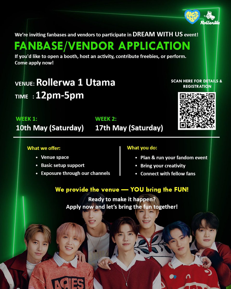 rollerwa_my's tweet photo. We are inviting fanbases and vendor to participate with us!
#NCTDREAM #NCTDREAMfan #dreamwithus #rollerwamalaysia https://t.co/YYoQcLj3SJ