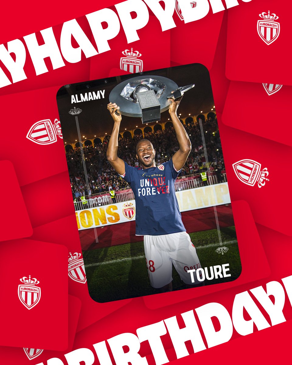 AS Monaco 🇲🇨 (@as_monaco) on Twitter photo Champion de France en 2017 et formé à l’Academy, Almamy Touré fête aujourd’hui ses 2️⃣9️⃣ ans !
Joyeux anniversaire <a href="/A_Toure38/">Almamy Touré</a> 🎂
#MadeInLaDiagonale Champion de France en 2017 et formé à l’Academy, Almamy Touré fête aujourd’hui ses 2️⃣9️⃣ ans !
Joyeux anniversaire <a href="/A_Toure38/">Almamy Touré</a> 🎂
#MadeInLaDiagonale