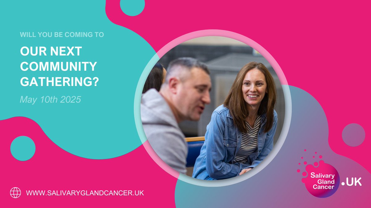 📅 Join us in Sheffield on 10 May for a special support event.
A warm space to connect, share and find community if you're affected by salivary gland cancer.
Details: bit.ly/sgcevents
#SGCUK #CancerSupport