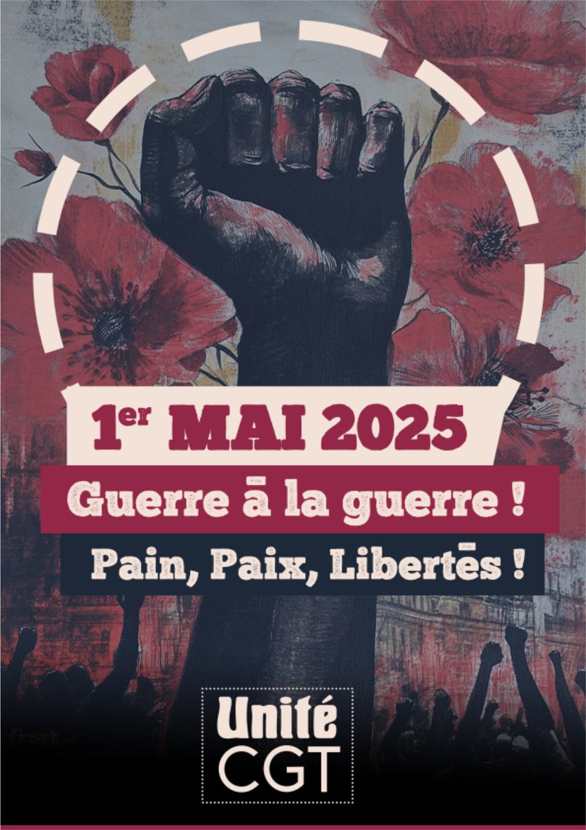 PAME_Greece's tweet image. The workers of the world prepare #MayDay
France poster of @UniteCGT