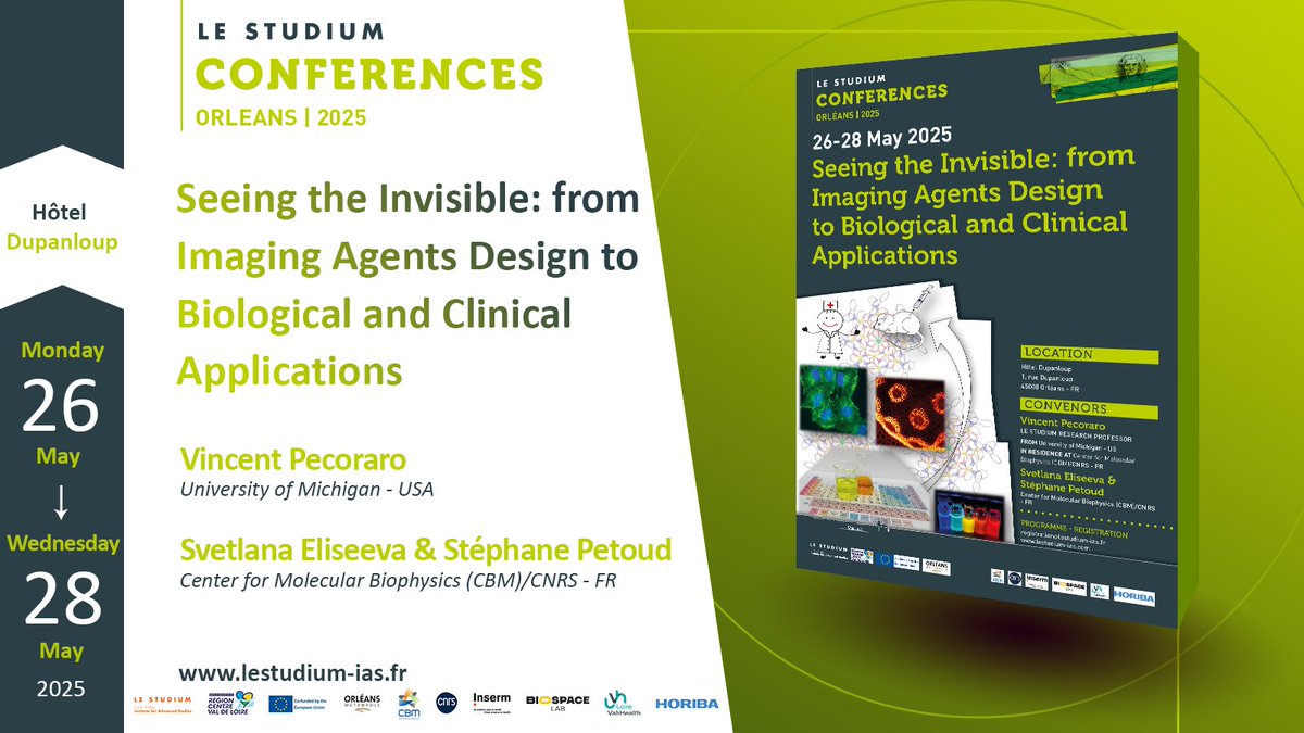 [Programme online]

The programme for the "Seeing the Invisible: from Imaging Agents Design to Biological and Clinical Applications" conference is now online !

📅26 - 28 May 2025
📍Hôtel Dupanloup - Orléans

👉 urlr.me/sfvkT2