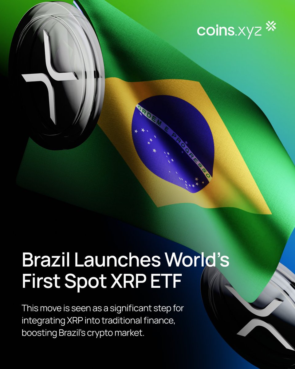 coinsxyz_'s tweet photo. State of the Market 📰
📈 $BTC flexes with 64% dominance — highest in 4 years.
🇧🇷 Brazil drops the first spot $XRP ETF, pushing TradFi closer to crypto.
Stay updated at https://t.co/L24SRm6agn 🚀
#StateoftheMarket #CryptoNews @Bitcoin @Ripple https://t.co/Vzm6M2pqDS