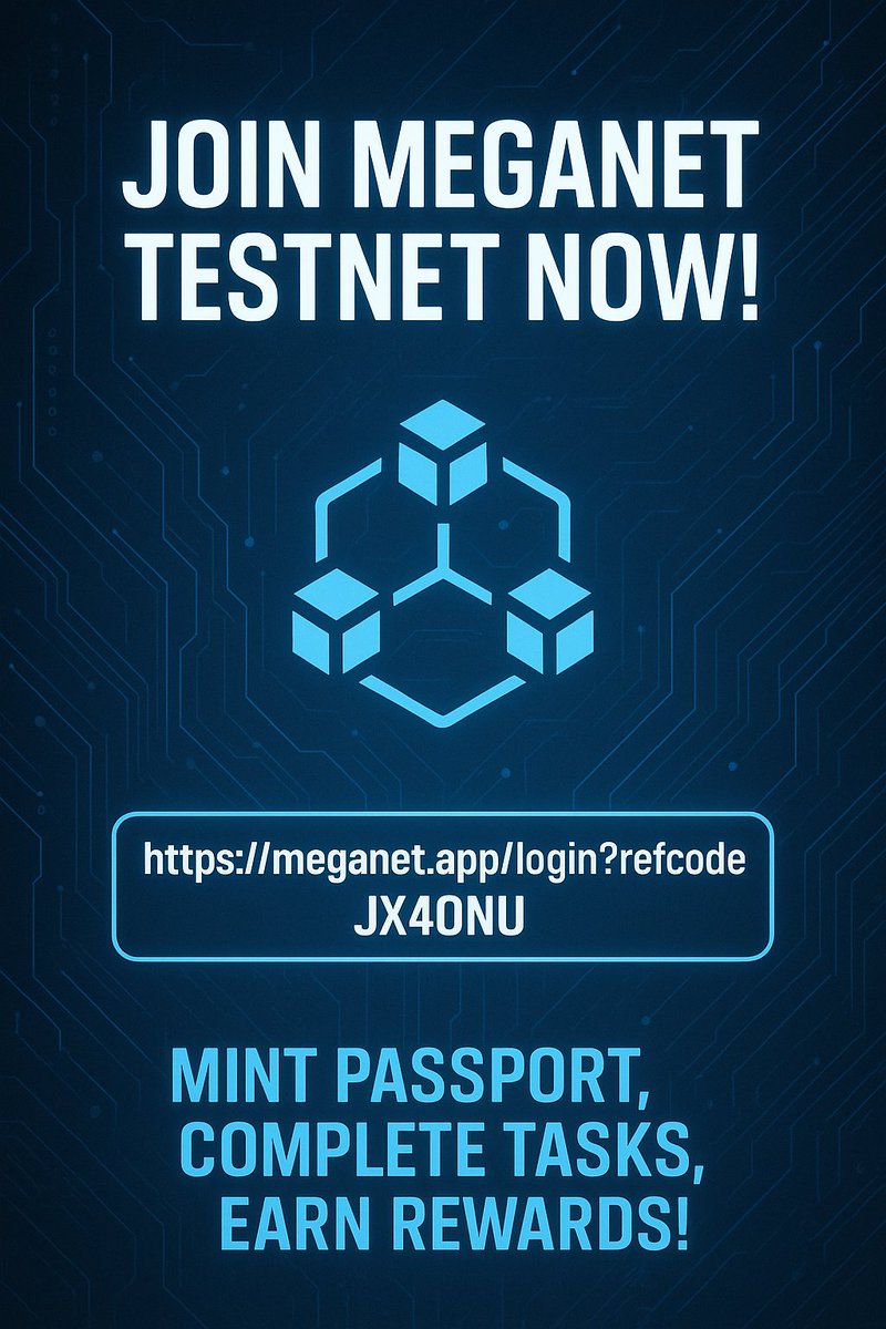 Blues Males (@bluesm123) on Twitter photo > Join Meganet Testnet now!
Real rewards are waiting!
Connect wallet, mint passport (0.001 ETH), complete missions & earn!
Referral link: meganet.app/login?refcode=…
#Airdrop #Crypto #Testnet #Meganet
<a href="/01_exchange/">01.xyz</a> <a href="/_MemeTrumpsolBA/">trump_meme coin 🪙</a> <a href="/agnt_hub/">AGNT Hub</a> <a href="/airdropinspect/">Airdrop Inspector</a> <a href="/BingXOfficial/">BingX</a> <a href="/cedomis/">Cedomis🔺</a> > Join Meganet Testnet now!
Real rewards are waiting!
Connect wallet, mint passport (0.001 ETH), complete missions & earn!
Referral link: meganet.app/login?refcode=…
#Airdrop #Crypto #Testnet #Meganet
<a href="/01_exchange/">01.xyz</a> <a href="/_MemeTrumpsolBA/">trump_meme coin 🪙</a> <a href="/agnt_hub/">AGNT Hub</a> <a href="/airdropinspect/">Airdrop Inspector</a> <a href="/BingXOfficial/">BingX</a> <a href="/cedomis/">Cedomis🔺</a>