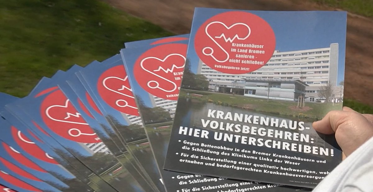 Ich unterstütze das Volksbegehren zur Änderung des Bremischen Krankenhausgesetzes &amp; zur Rettung des Klinikum Links der Weser! Bremer Senat will Klinikum ohne gültigen Plan schließen – trotz voller Notaufnahmen und hoher Zufriedenheit. 🚑Mehr hier: t1p.de/lpfm4