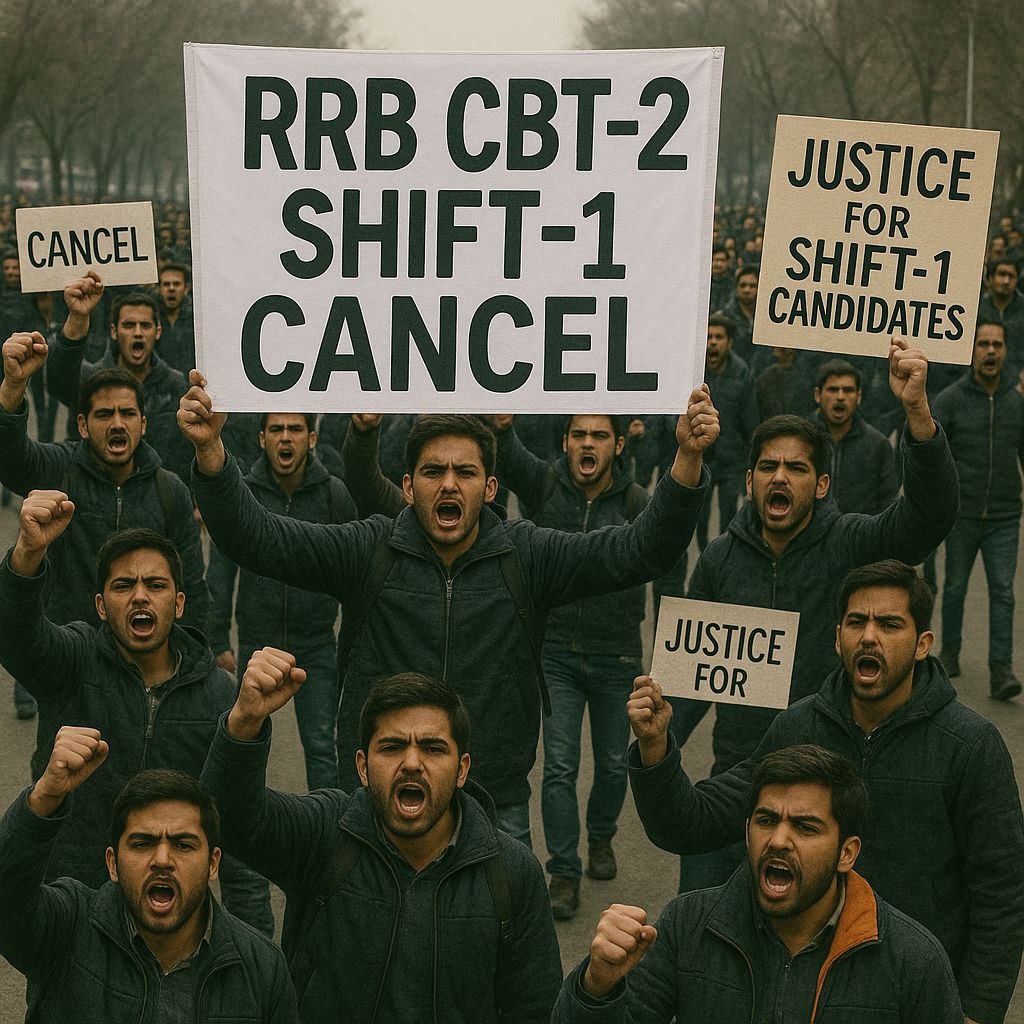 Satish kumar (@satish977280) on Twitter photo RRB JE CBT-2 рдХреА рд╢рд┐рдлреНрдЯ 2 рд░рджреНрдж рдХрд░ рджреА рдЧрдИ рдФрд░ рдЗрд╕рдХрд╛ рдХрд╛рд░рдг рд╕реЙрдлреНрдЯрд╡реЗрдпрд░ рддреНрд░реБрдЯрд┐ рдмрддрд╛рдпрд╛ рдЧрдпрд╛ред рд▓реЗрдХрд┐рди рд╕реЙрдлреНрдЯрд╡реЗрдпрд░ рддреНрд░реБрдЯрд┐ рд╢рд┐рдлреНрдЯ 1 рдФрд░ рд╢рд┐рдлреНрдЯ 2 рджреЛрдиреЛрдВ рдореЗрдВ рдереА, рдлрд┐рд░ рдХреЗрд╡рд▓ рд╢рд┐рдлреНрдЯ 2 рд╣реА рдХреНрдпреЛрдВ рд░рджреНрдж рдХреА рдЧрдИ ?
<a href="/RailMinIndia/">Ministry of Railways</a>
<a href="/1stIndiaNews/">First India News</a>
#Cancel_RRB_JE_CBT2 #Justice_For_Shift1_Candidates
<a href="/AshwiniVaishnaw/">Ashwini Vaishnaw</a> RRB JE CBT-2 рдХреА рд╢рд┐рдлреНрдЯ 2 рд░рджреНрдж рдХрд░ рджреА рдЧрдИ рдФрд░ рдЗрд╕рдХрд╛ рдХрд╛рд░рдг рд╕реЙрдлреНрдЯрд╡реЗрдпрд░ рддреНрд░реБрдЯрд┐ рдмрддрд╛рдпрд╛ рдЧрдпрд╛ред рд▓реЗрдХрд┐рди рд╕реЙрдлреНрдЯрд╡реЗрдпрд░ рддреНрд░реБрдЯрд┐ рд╢рд┐рдлреНрдЯ 1 рдФрд░ рд╢рд┐рдлреНрдЯ 2 рджреЛрдиреЛрдВ рдореЗрдВ рдереА, рдлрд┐рд░ рдХреЗрд╡рд▓ рд╢рд┐рдлреНрдЯ 2 рд╣реА рдХреНрдпреЛрдВ рд░рджреНрдж рдХреА рдЧрдИ ?
<a href="/RailMinIndia/">Ministry of Railways</a>
<a href="/1stIndiaNews/">First India News</a>
#Cancel_RRB_JE_CBT2 #Justice_For_Shift1_Candidates
<a href="/AshwiniVaishnaw/">Ashwini Vaishnaw</a>