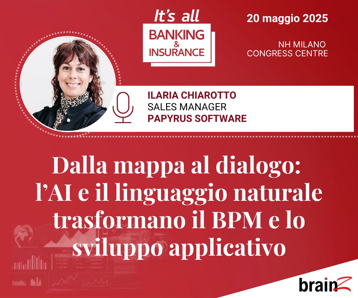 #ITSALLBANKINGINSURANCE 📅20 MAGGIO📅
L’AI cambia le regole del gioco: da processi rigidi a flussi intelligenti e conversazionali.👉itsall-banking-insurance.com/index.php/inte… 👈#AI #BPM #GenAI #DigitalTransformation #NLP