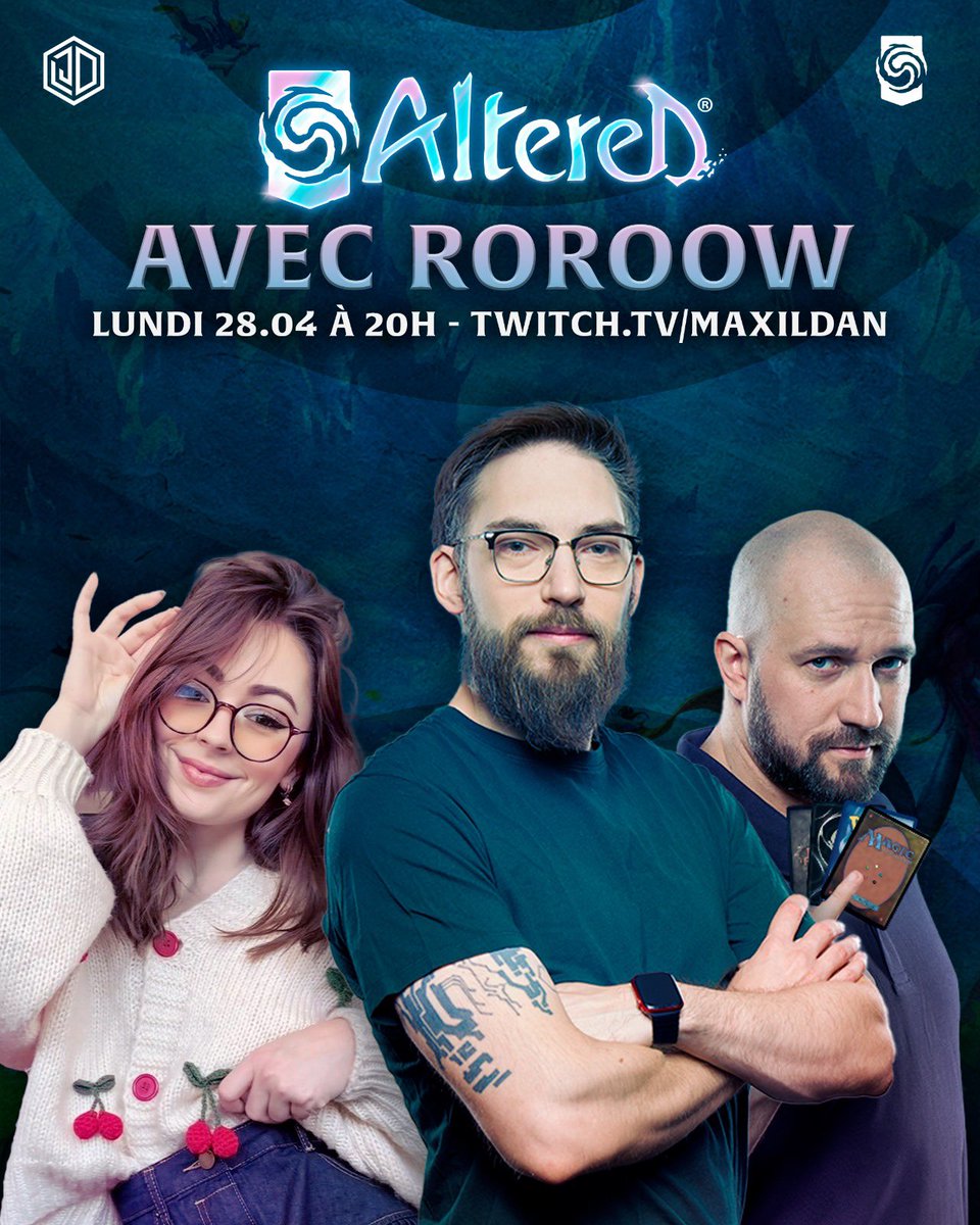 Elle aime l’ASMR, on aime les cartes, ce soir deux mondes se mélangent 🤝
Venez découvrir <a href="/Altered_TCG/">Altered TCG</a> avec <a href="/roroowtv/">Roroow 🃏</a>