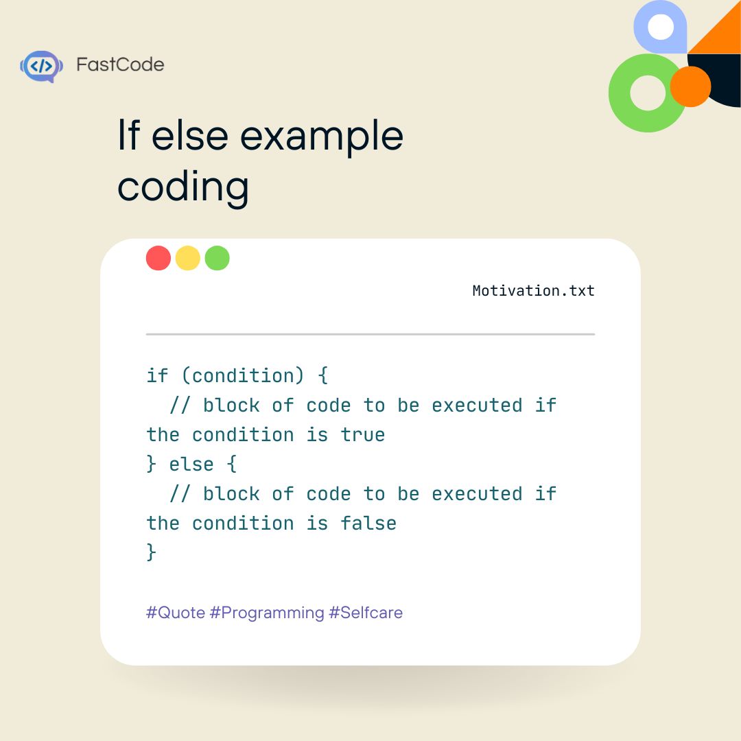 tryfastcode's tweet image. "Master the basics, and you'll master the code! ✨
#CodingBasics #LearnToCode #IfElse #ProgrammingLife #FastCode
Check out FastCode!
tryfastcode.com