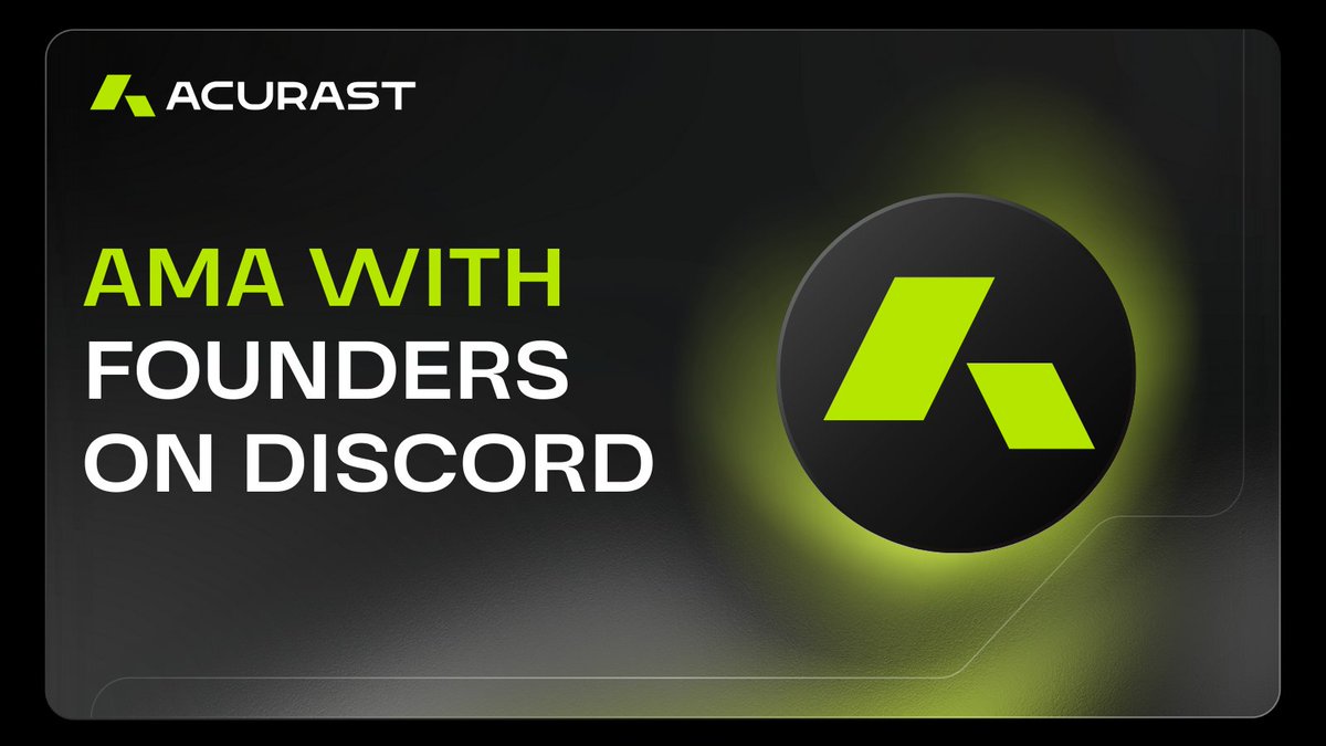 🎙️ AMA with the Founders — This Monday!

Got questions about the extended TGE and what’s next for Acurast?

Join us live on Discord at 10 AM UTC. See you there!

discord.gg/6TU3Ex3r