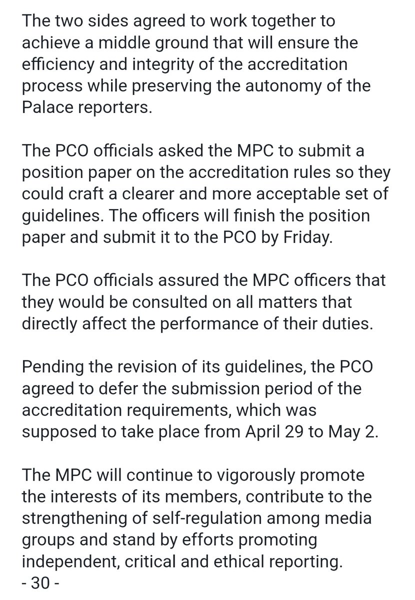 sam_medenilla's tweet image. Malacañang Press Corp Inc. issued a statement on PCO's new media accreditation guidelines, which could limit the autonomy of newsrooms. @BusinessMirror