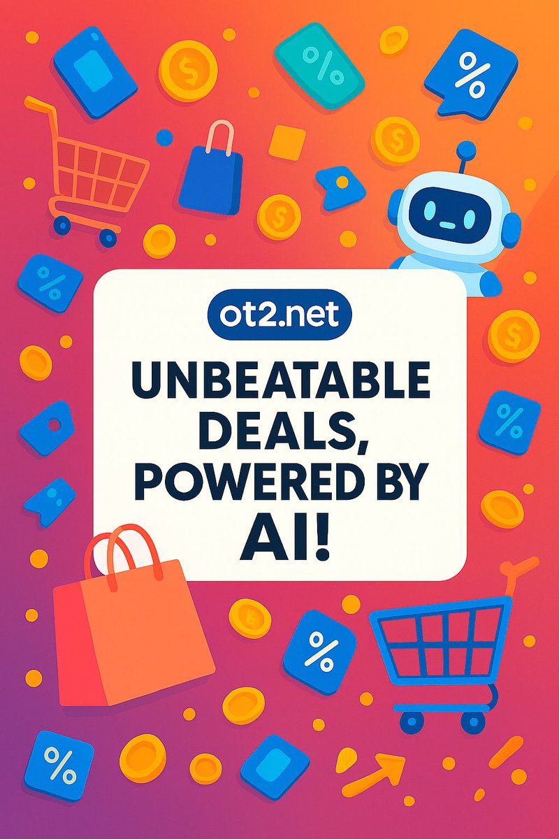 ot2_net's tweet photo. Unbeatable Deals, Powered by AI! 🔥 https://t.co/gf7L8zCwqA

#ot2net #aishopping #dealstop #topdeals https://t.co/YnQk9rnkhq