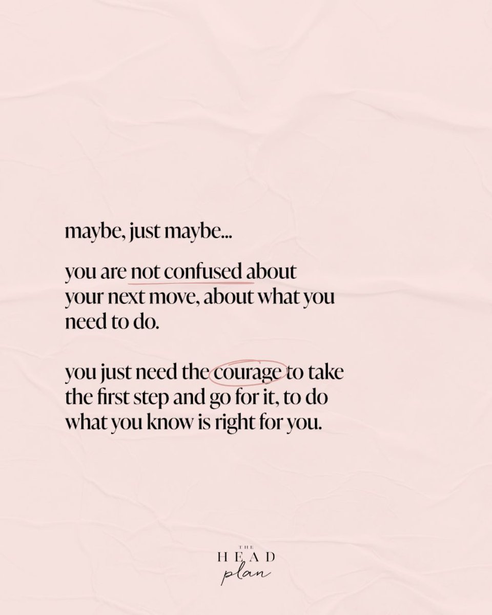 Need a little extra courage this week? 
Take this as your sign to take the first step towards what's right for YOU 🫶

#theheadplan #wellness #wellnesscoach #lifecoach #personaldevelopment #qotd #courage #brave #bebrave #iambrave #goforit #firststep #quoteoftheday #powerfulquotes